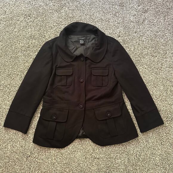 Sandro black button front jacket coat size M - Picture 6 of 12